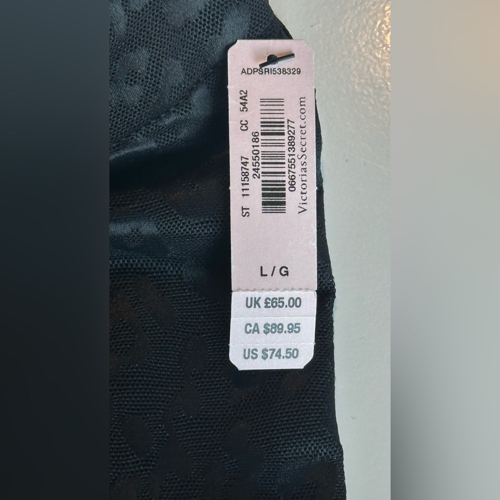 Victoria’s Secret Performing Black Leopard Size Large Print High Waisted Tight - Picture 10 of 11